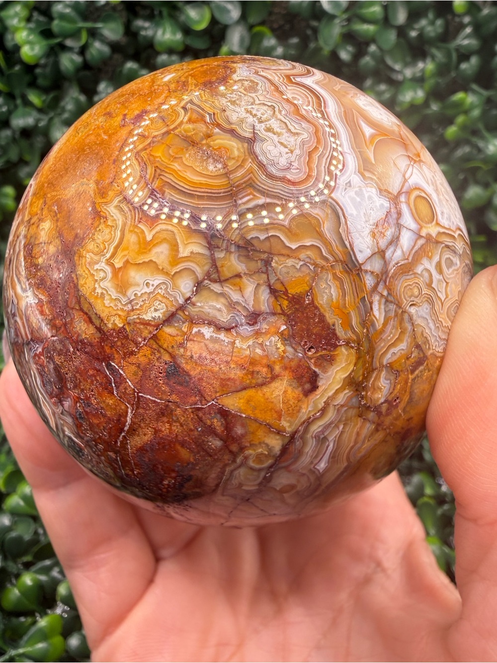 STUNNING LAGUNA LACE AGATE SPHERE 75mm - Picture 6 of 13